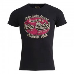 T-SHIRT MC HOMME VON DUTCH COTON COL ROND NOIR    